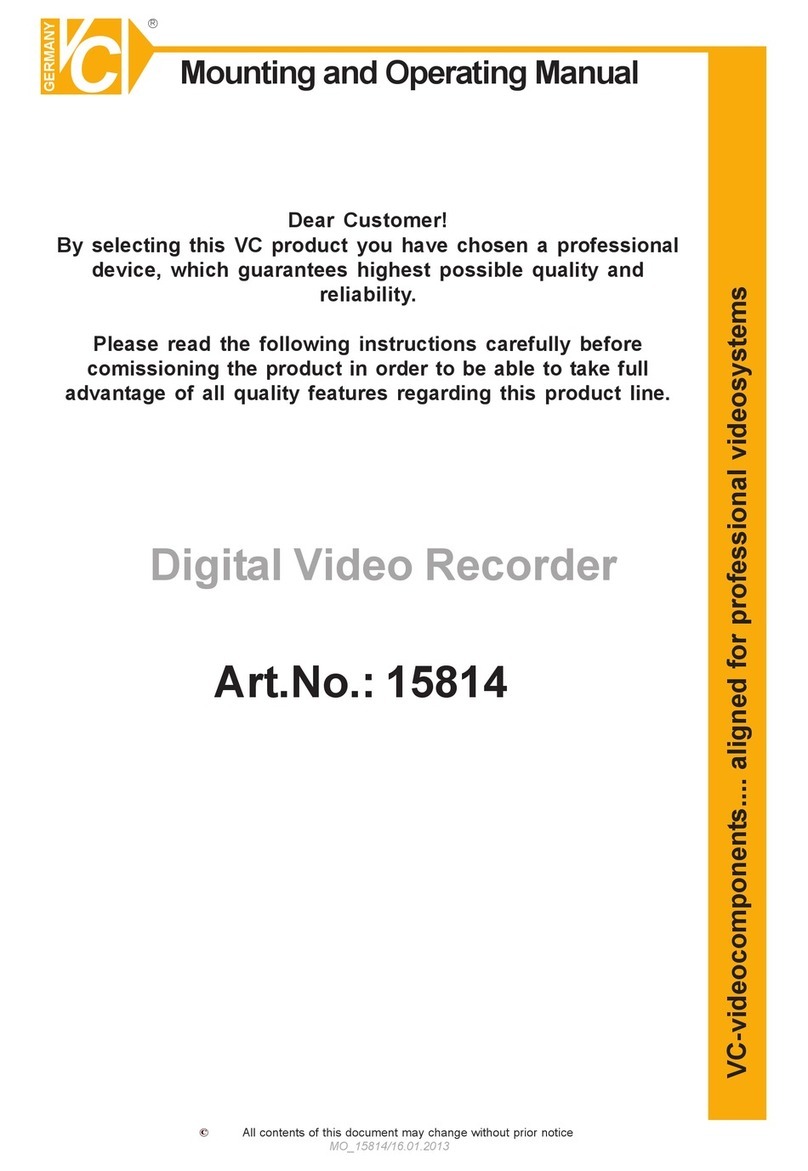 VC Videocomponents 15814 operating manual