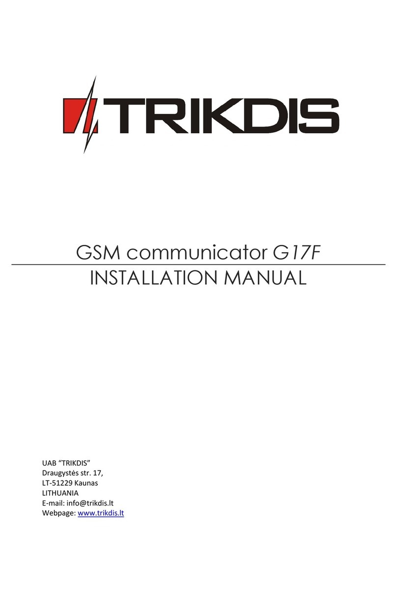Trikdis G17F User manual