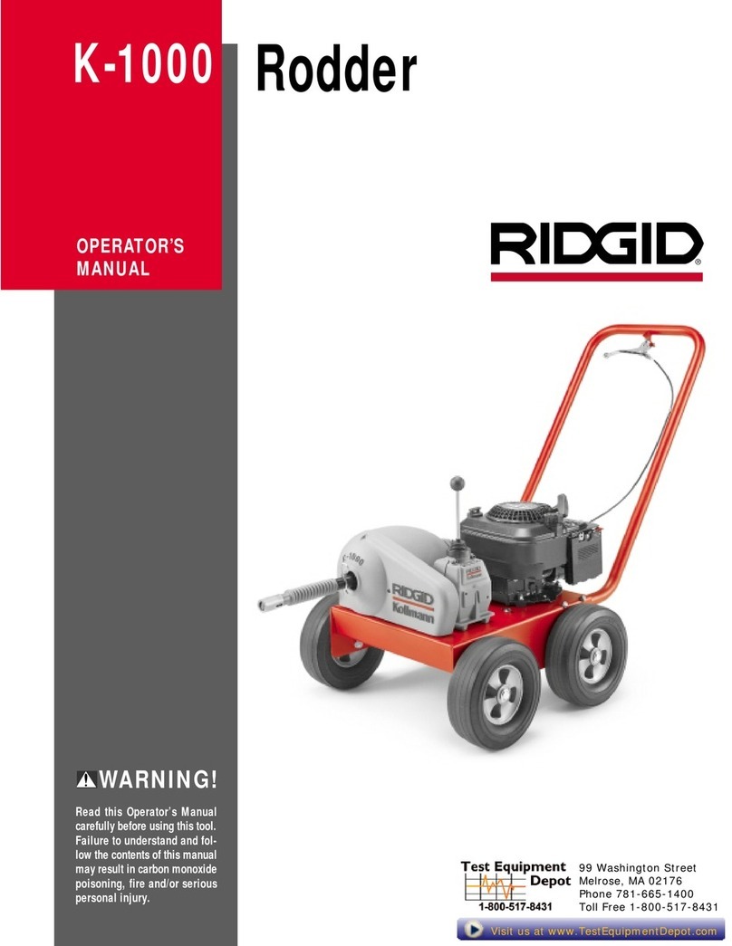 RIDGID K-1000 Rodder User manual