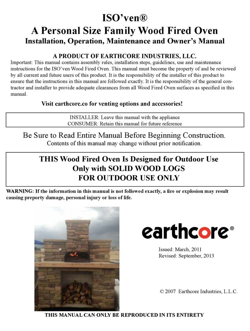 EarthCore ISO'ven Installation, operation, maintenance and owner's manual EarthCore ISO'ven Installation, operation, maintenance and owner's manual