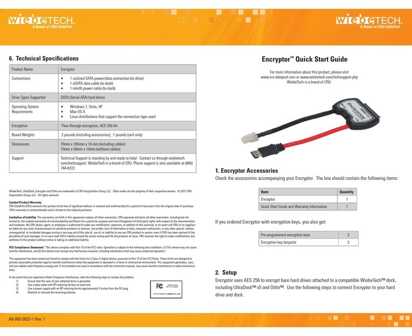 WiebeTech Encryptor quick start guide