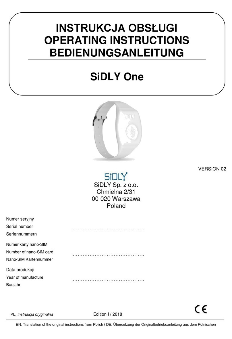 SiDLY One operating instructions