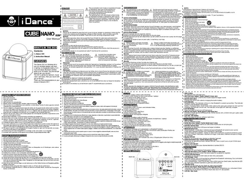 iDance Cube Nano cn1 user manual
