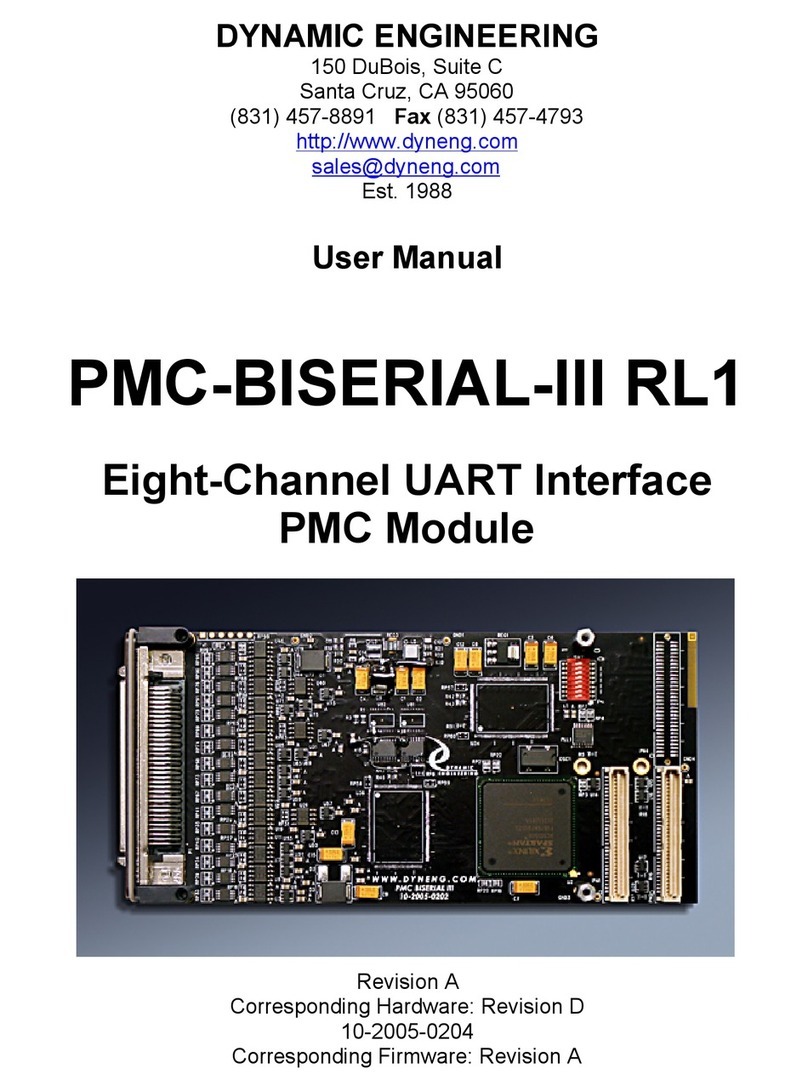 Dynamic Engineering PMC-BISERIAL-III RL1 User manual