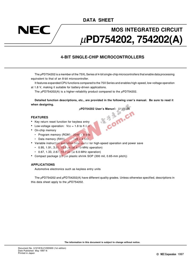 NEC MuPD754202 datasheet