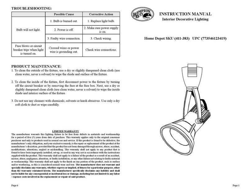 HAMPTON BAY Home Depot instruction manual HAMPTON BAY Home Depot instruction manual