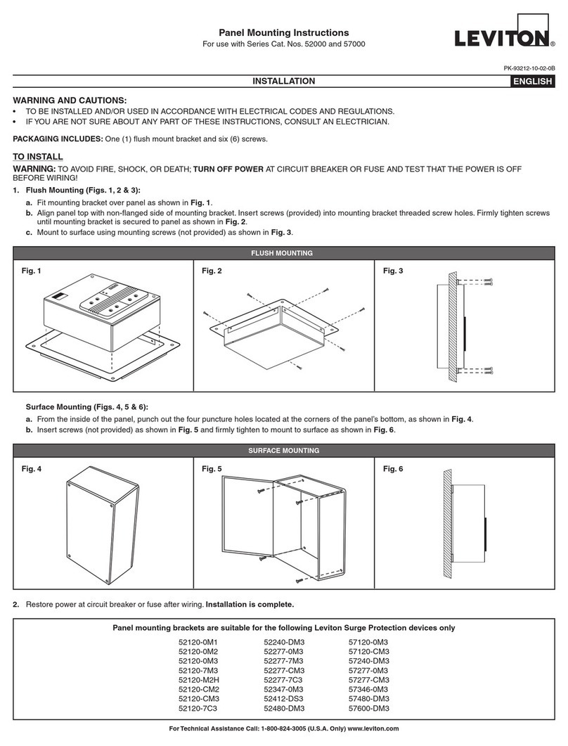 Leviton 52120-0M1 Mounting instructions