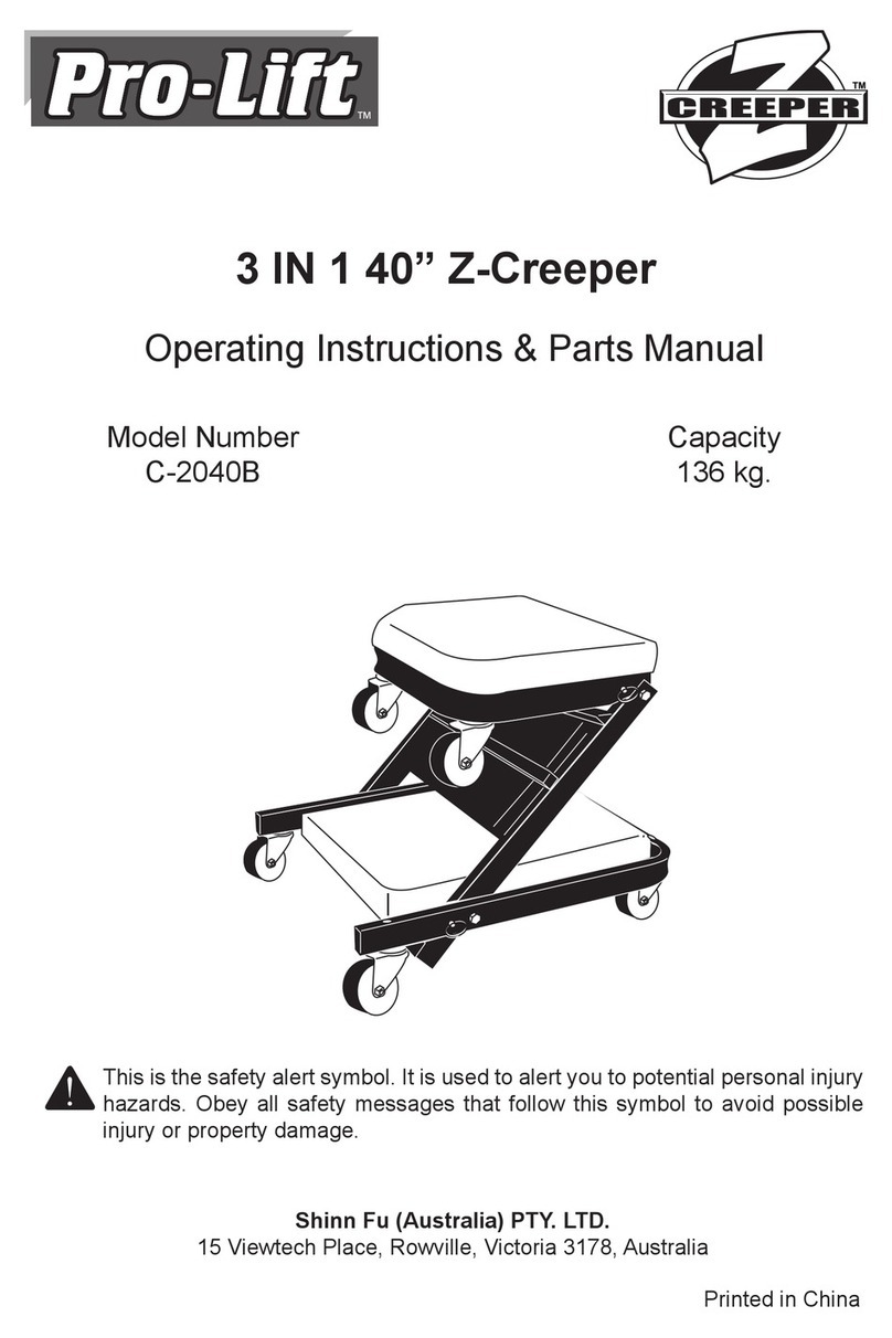 Pro-Lift Z-Creeper C-2040B Operating instructions & parts manual