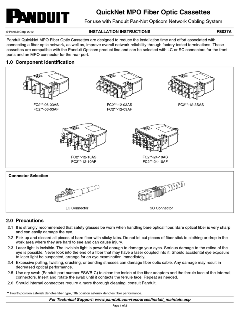 Panduit QuickNet MPO Service manual