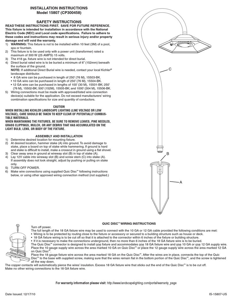 Kichler Lighting 15807 User manual Kichler Lighting 15807 User manual
