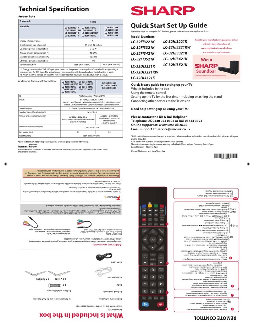 Sharp LC-32FI3221K:LC-32FI3321K Technical manual