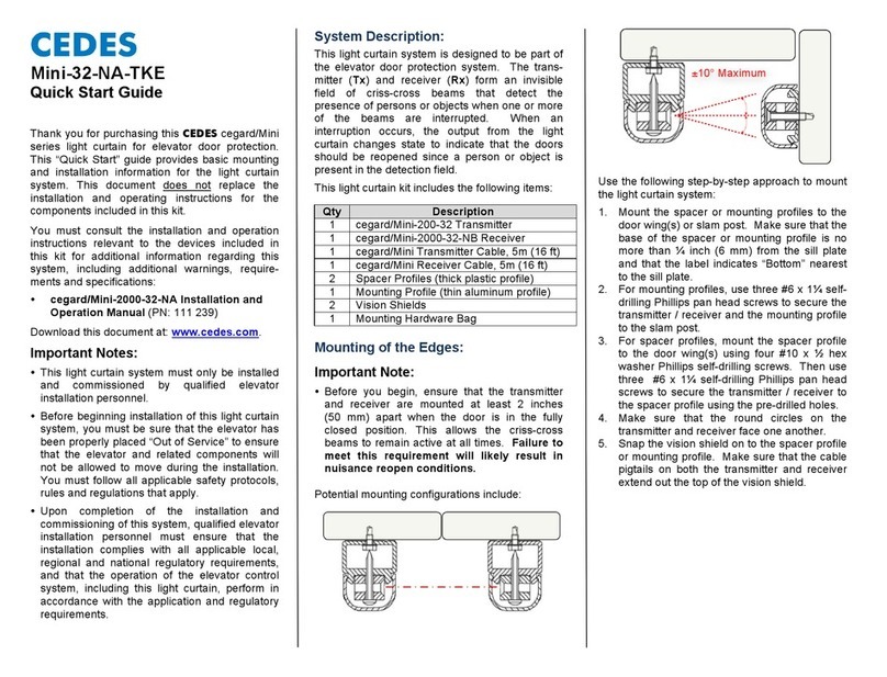 Cedes Mini-32-NA-TKE quick start guide