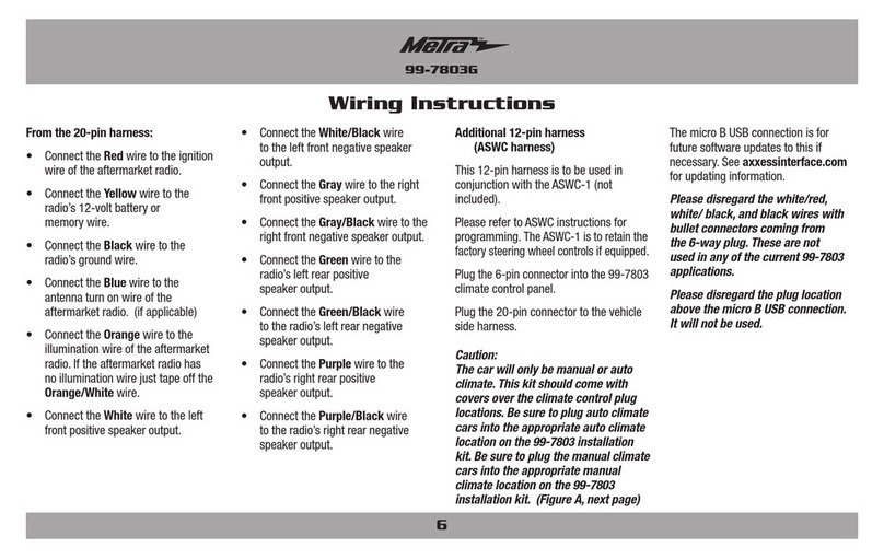 Metra Electronics 99-7803G Wiring instructions
