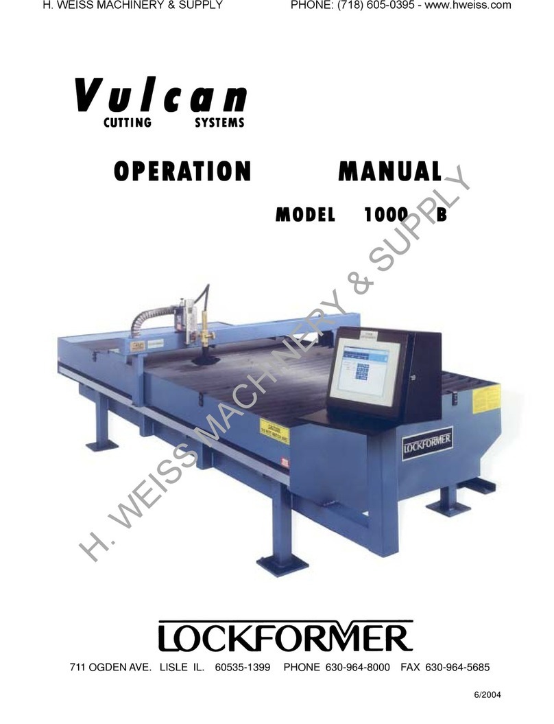 Lockformer Vulcan 1000B Operation manual