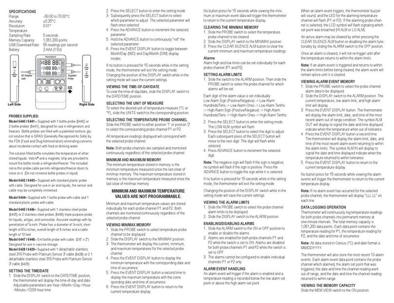 Control Company TRACEABLE MEMORY-LOC User manual