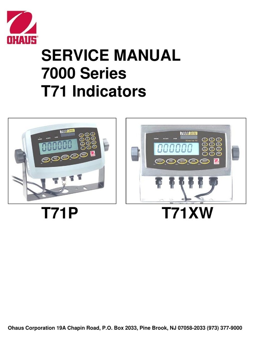 OHAUS T71P Service manual