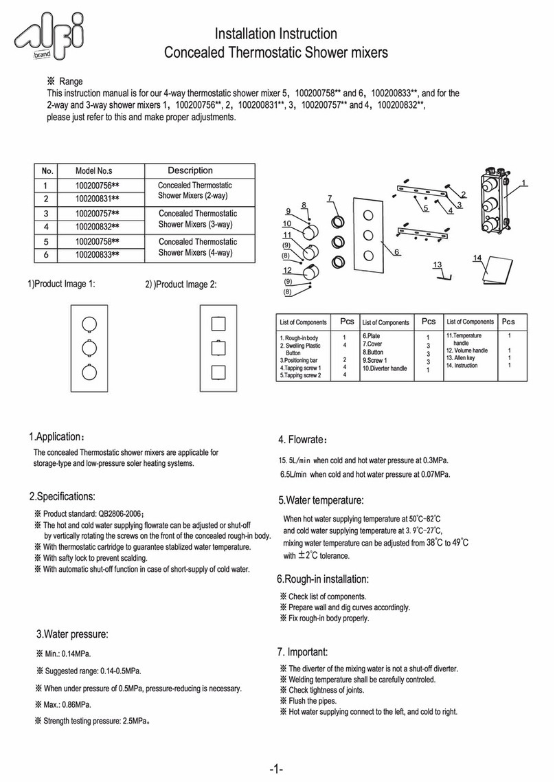 alfi 100200758 Series User manual