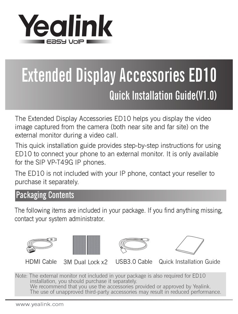 Yealink ED10 User manual