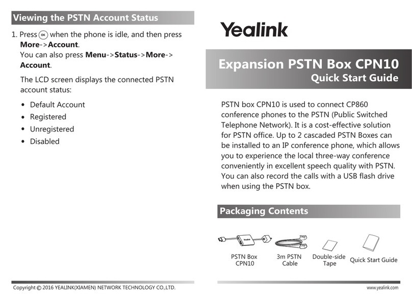 Yealink CPN10 User manual