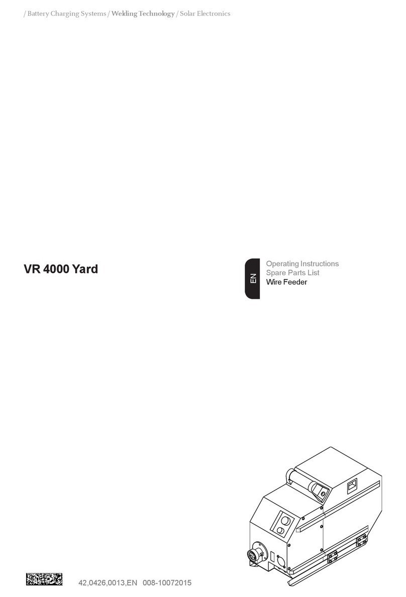 FRONIUS VR 4000 Yard Operating instructions/spare parts list FRONIUS VR 4000 Yard Operating instructions/spare parts list