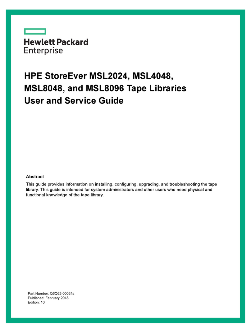Hewlett Packard Enterprise StoreEver MSL2024 User's and service guide Hewlett Packard Enterprise StoreEver MSL2024 User's and service guide