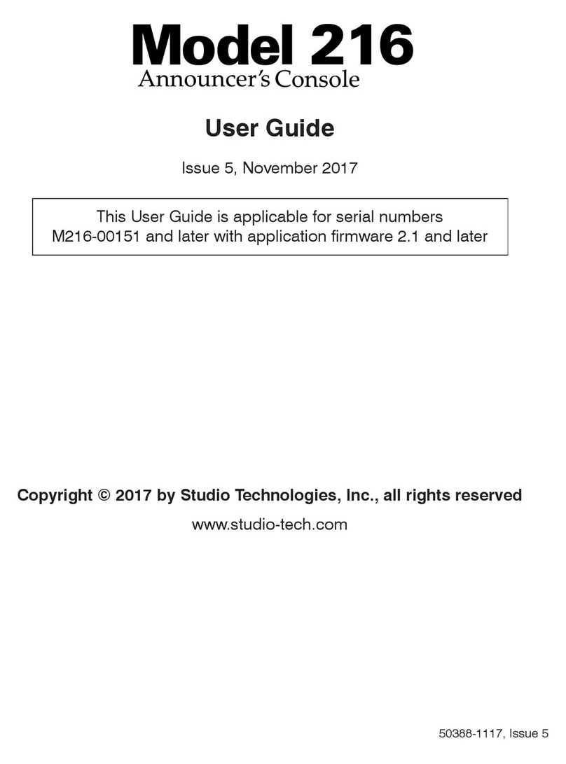 Studio Technologies 216 user guide