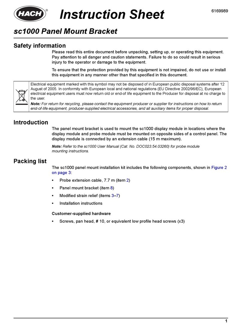 Hach sc1000 instruction sheet