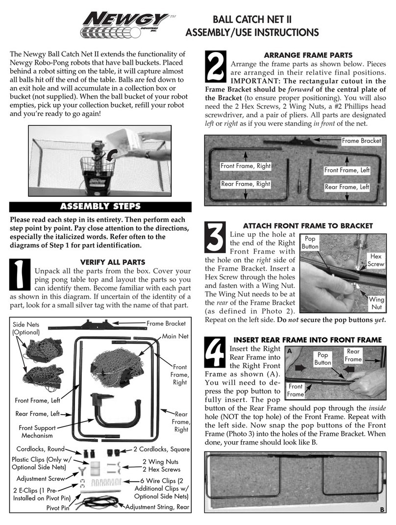 Newgy Ball Catch Net II ASSEMBLY & USE