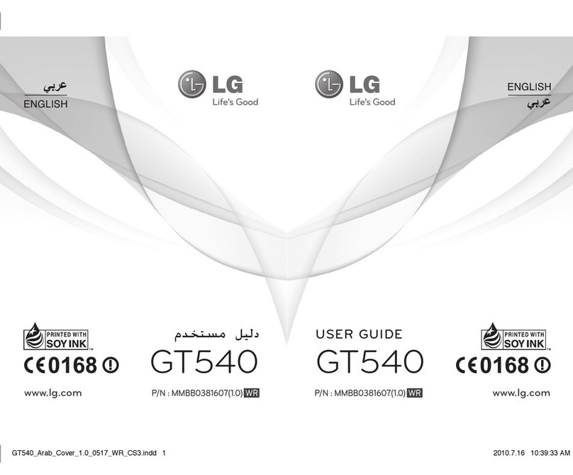 LG GT540 User manual