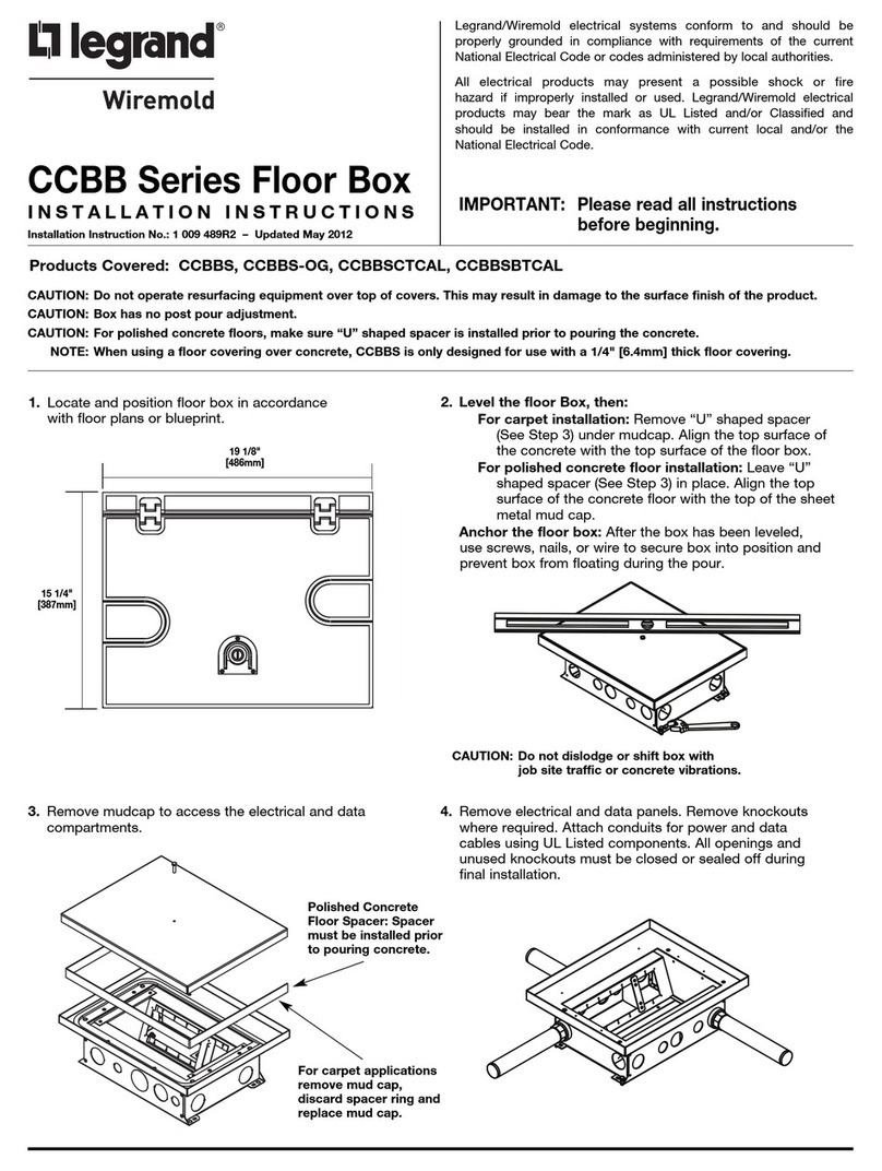 LEGRAND CCBBS User manual
