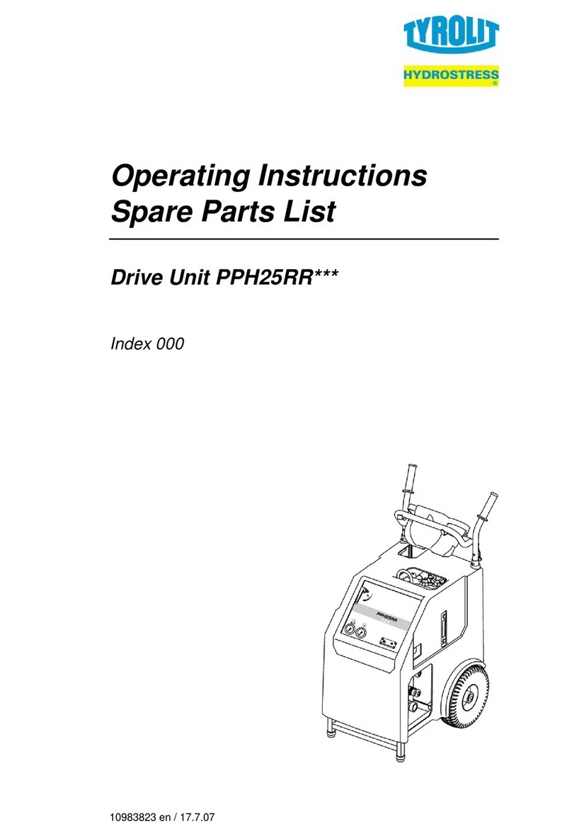 TYROLIT Hydrostress PPH25RR Series Operating instructions and spare parts list