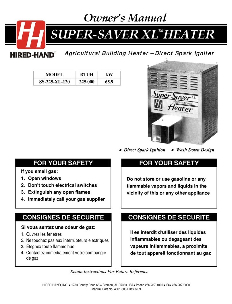 HIRED-HAND SUPER-SAVER XL SS-225-XL-120 User manual