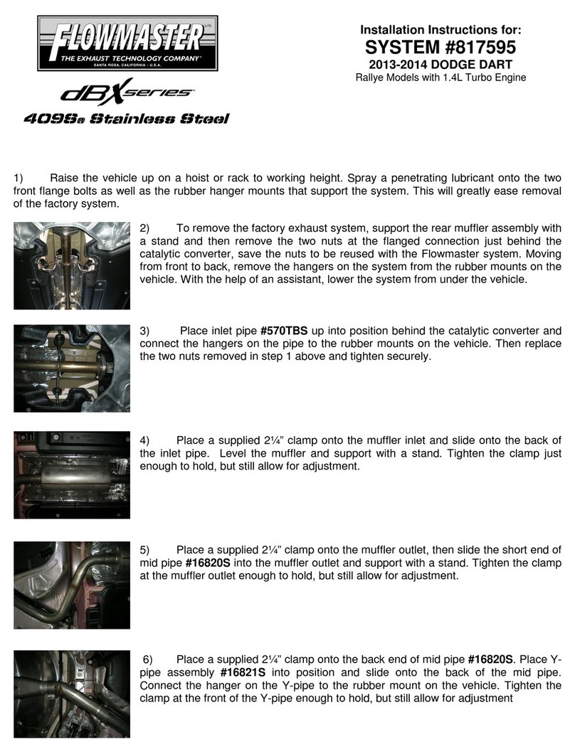 Flowmaster 817595 installation instructions
