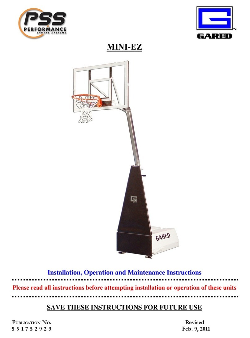 Gared Sports Mini-EZ Installation, operation and maintenance instructions Gared Sports Mini-EZ Installation, operation and maintenance instructions