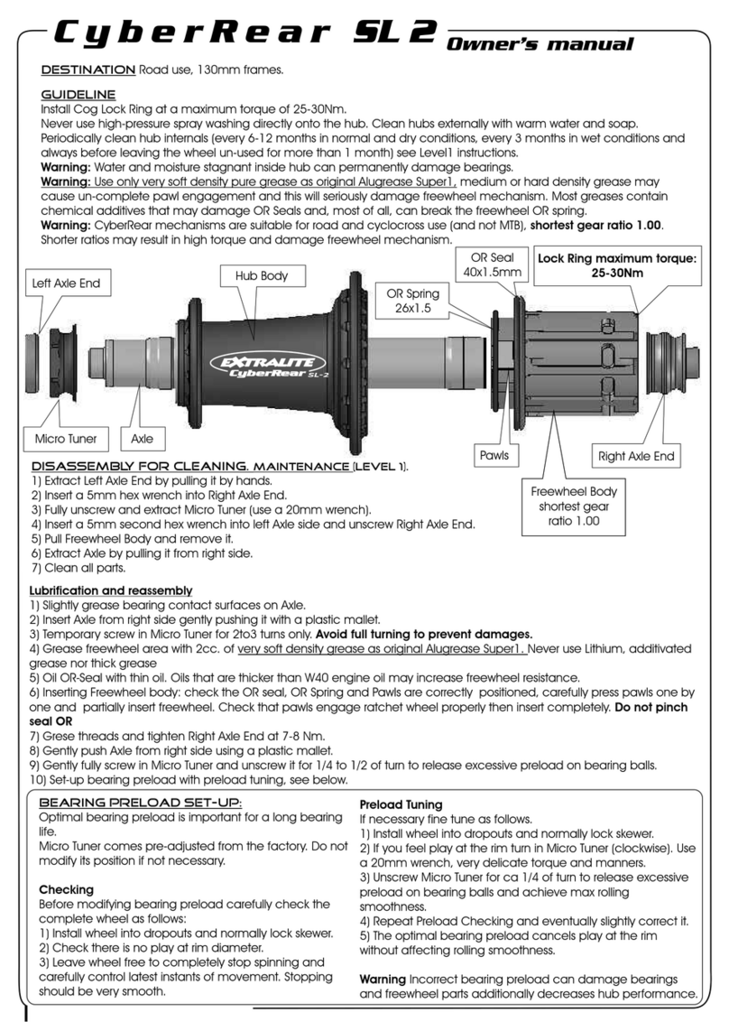 Extralite CyberRear SL 2 owner's manual