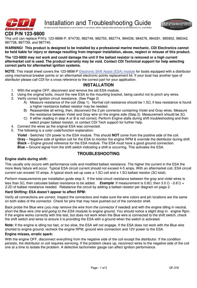 CDI 123-9800 Installation and troubleshooting guide