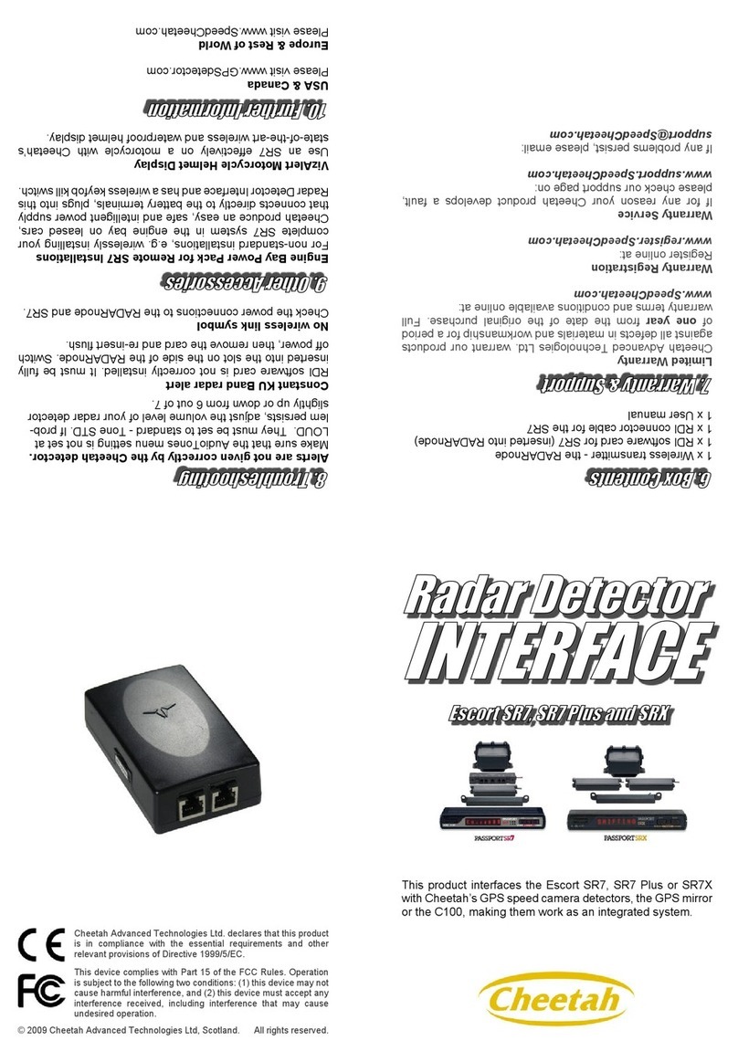 Cheetah Escort SR7 user manual