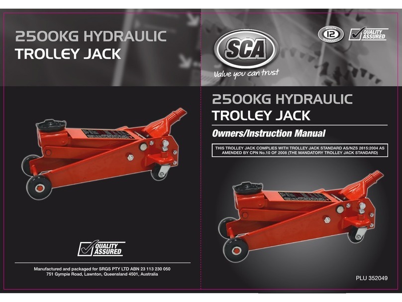SCA 2500KG Hydraulic Setup guide