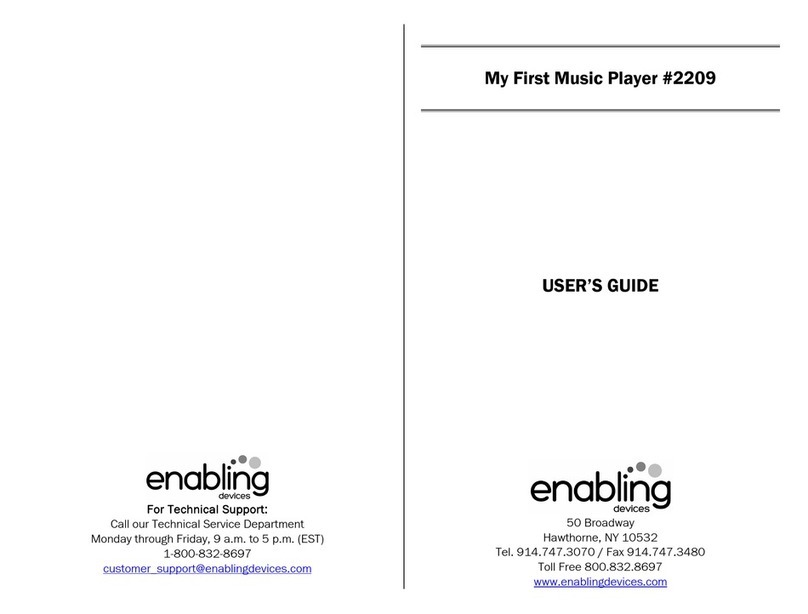 Enabling Devices My First Music Player 2209 User manual