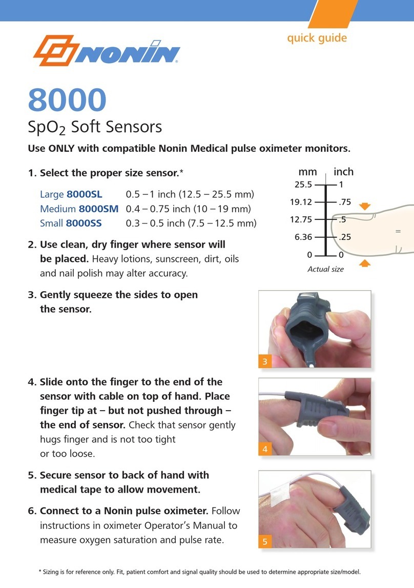 Nonin 8000 series quick guide