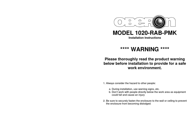 OBERON 1020-RAB-PMK User manual