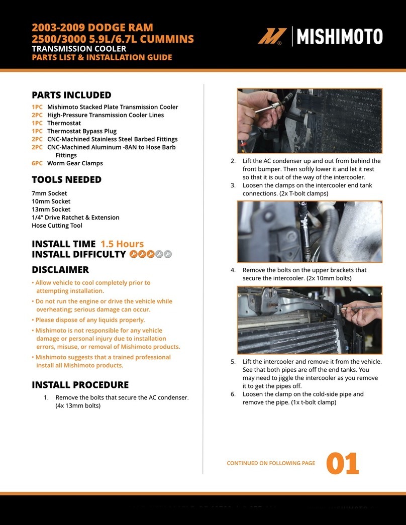 Mishimoto MMTC-RAM-03SL PARTS LIST & INSTALLATION GUIDE