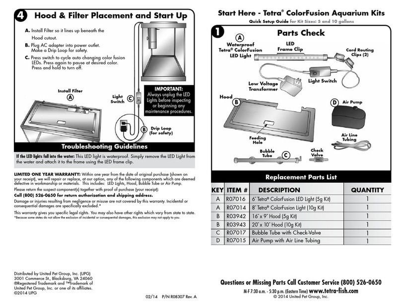 Tetra ColorFusion Bubbling LED Instruction Manual