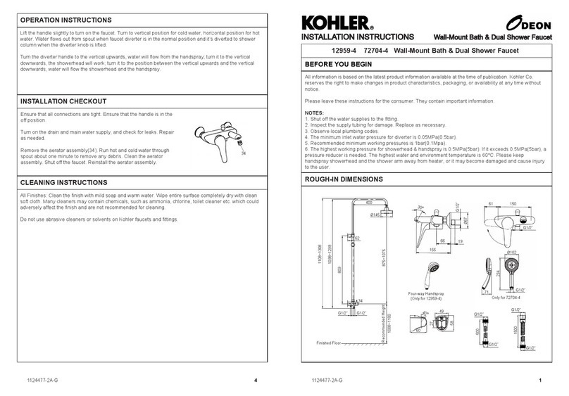 Kohler 72704-4 User manual