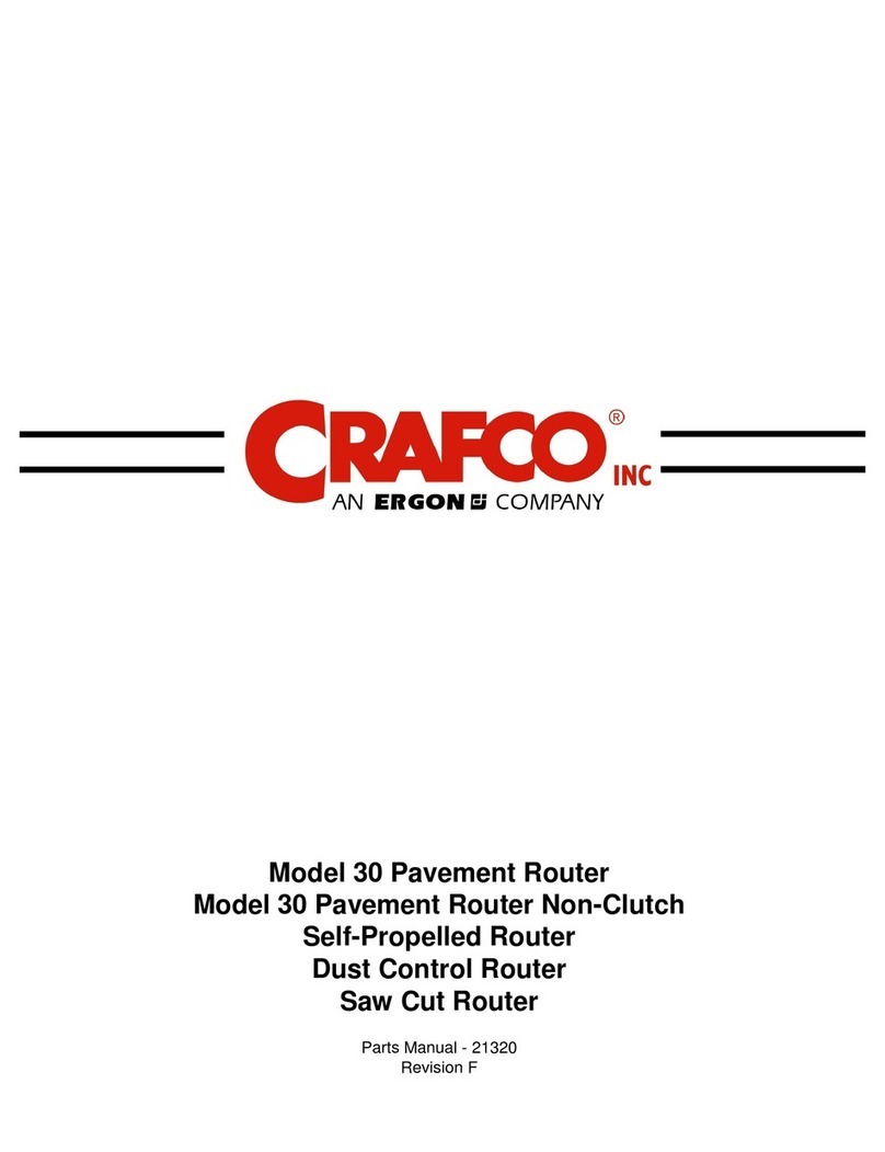 Crafco 30 Pavement Router parts manual