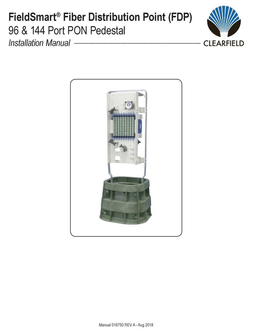 Clearfield FieldSmart 96 Port PON installation manual Clearfield FieldSmart 96 Port PON installation manual