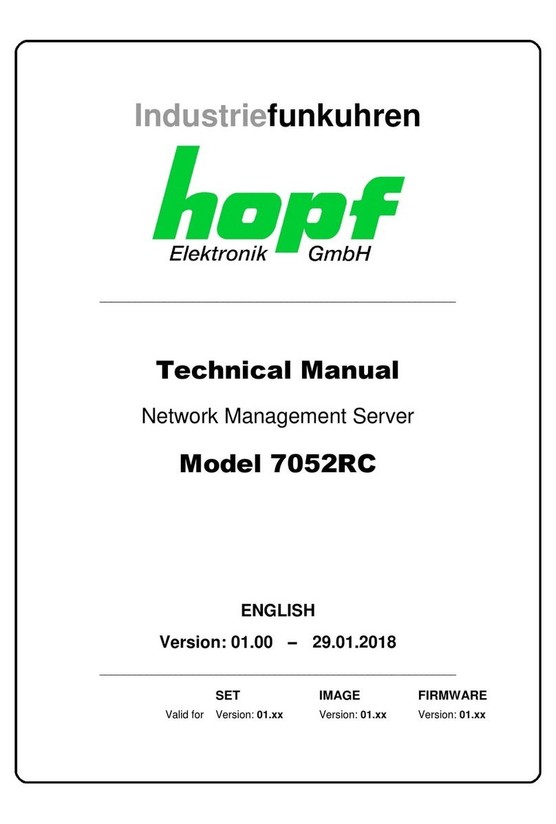 hopf Elektronik GmbH 7052RC Technical manual