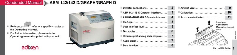Adixen ASM 142 User manual