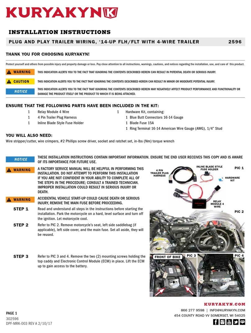 Kuryakyn 2596 Installation instructions manual