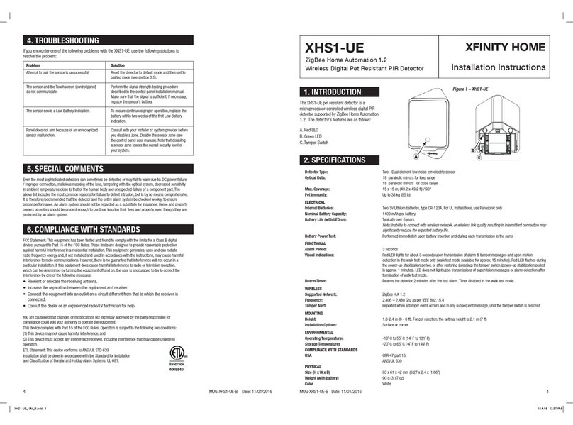 Comcast XHS1-UE installation instructions